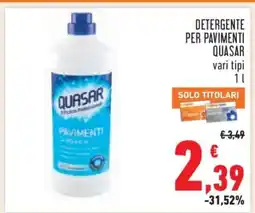 Conad DETERGENTE PER PAVIMENTI QUASAR offerta