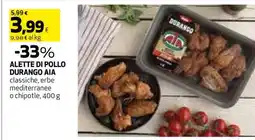 Coop Alette di pollo Durango AIA offerta