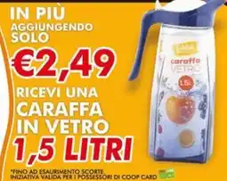 Coop caraffa VETRO offerta
