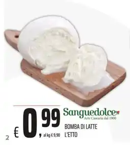 Coop Bomba di Latte Sanguedolce offerta