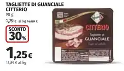 Coop Tagliette di guanciale Citterio offerta