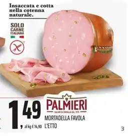 Coop Mortadella Favola Palmieri offerta