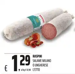 Coop RASPINI SALAME MILANO O UNGHERES offerta