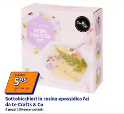 Action Sottobicchieri in resina epossidica fai da te Crafts & Co offerta