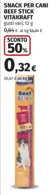 Coop SNACK PER CANI BEEF STICK VITAKRAFT offerta