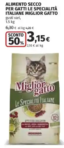 Coop ALIMENTO SECCO PER GATTI LE SPECIALITÀ ITALIANE MIGLIOR GATTO offerta