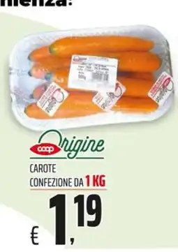Coop Origine CAROTE offerta