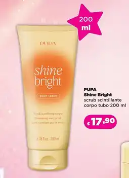 Acqua & Sapone PUPA Shine Bright scrub scintillante corpo tubo offerta