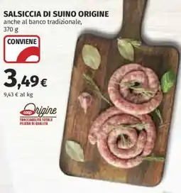Coop SalsICCIA DI SUINO ORIGINE offerta