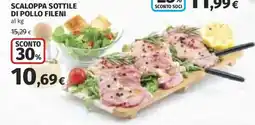 Coop Scaloppa sottile di pollo fileini offerta