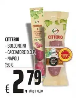 Coop CITTERIO Bocconcini Cacciatore D.O.P. Napoli offerta