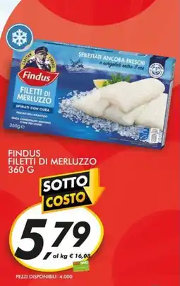 Coop Findus Filetti di Merluzzo offerta