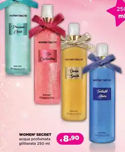 Acqua & Sapone WOMEN'S SECRET acqua profumata glitterata offerta