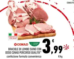 Conad Braciole di lombo suino con osso CONAD Percorso Qualità offerta