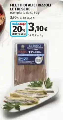 Coop Filetti di Alici Rizzoli Le Fresche offerta