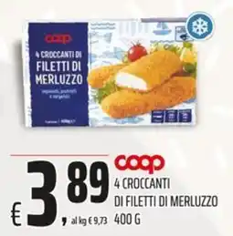 Coop 4 CROCCANTI DI FILETTI DI MERLUZZO offerta