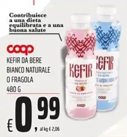 Coop KEFIR DA BERE BIANCO NATURALE O FRAGOLA offerta