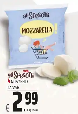 Coop gli Spesotti Mozzarella offerta