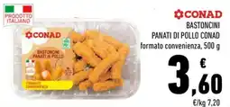 Conad Bastoncini Panati di Pollo CONAD offerta