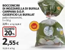 Coop Bocconcini di Mozzarella di Bufala Campana D.O.P. Caseificio La Bufalat offerta