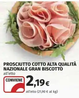 Coop Prosciutto Cotto Alta Qualità Nazionale Gran Biscotto offerta