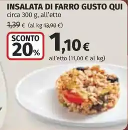 Coop INSALATA DI FARRO GUSTO QUI offerta