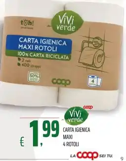 Coop Carta igienica maxi rotoli Viviverde offerta