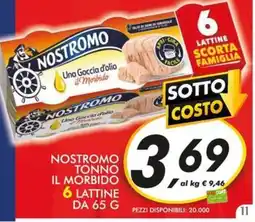Coop NOSTROMO TONNO IL MORBIDO offerta