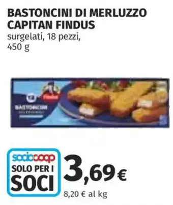 Coop Bastoncini di merluzzo Capitan Findus offerta