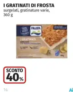 Coop I gratinati di Frosta offerta