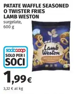 Coop Patate waffle seasoned o twister fries Lamb Weston offerta