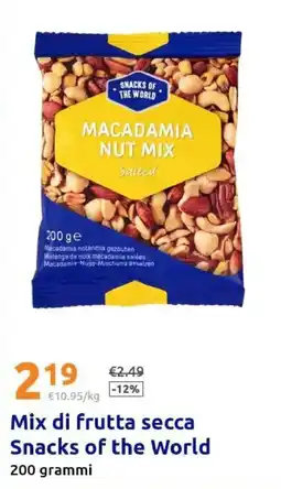 Action Mix di frutta secca Snacks of the World offerta