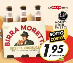 Coop Birra Moretti offerta