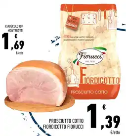 Conad Prosciutto Cotto Fiordicotto Fiorucci offerta