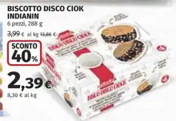 Coop Biscotto Disco Ciok Indianin offerta