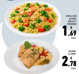 Conad Farfalle con salmone, broccoli e pomodorini offerta