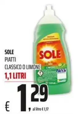 Coop Sole Piatti Classico offerta