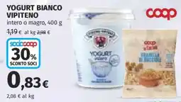 Coop YOGURT BIANCO VIPITENO offerta