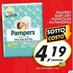 Coop Pampers Baby-dry Pannolini Mutandino offerta
