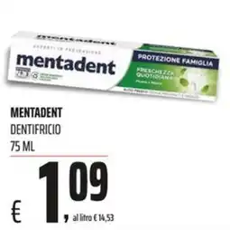 Coop Mentadent dentifricio offerta