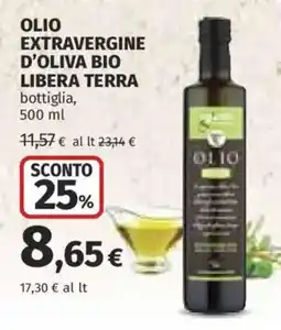 Coop OLIO EXTRAVERGINE D'OLIVA BIO LIBERA TERRA offerta