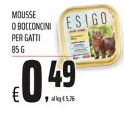 Coop Mousse o Bocconcini per Gatti Esigo offerta