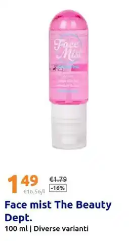 Action Face mist The Beauty Dept. offerta