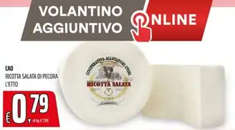 Coop Ricotta Salata di Pecora CAO offerta
