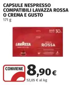 Coop Capsule Nespresso compatibili Lavazza Rossa o Crema e Gusto offerta