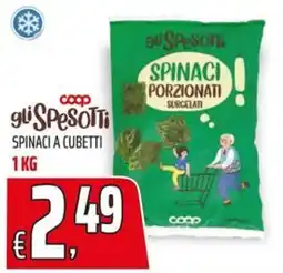 Coop gli Spesotti Spinaci a cubetti offerta