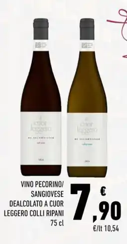 Conad Vino pecorino/ sangiovese dealcolato a cuor leggero colli ripani offerta