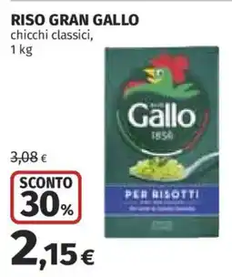 Coop Riso Gran Gallo chicchi classici offerta