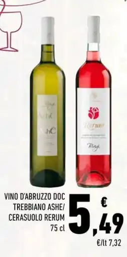 Conad Vino d'Abruzzo DOC Trebbiano Ashe/Cerasuolo Rerum offerta
