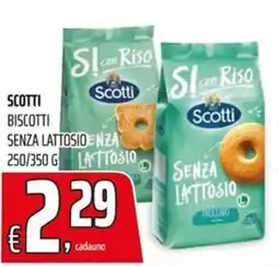 Coop Biscotti senza lattosio Scotti offerta